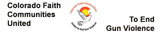 Logo and link to Colorado Faith Communities United to End Gun Violence website