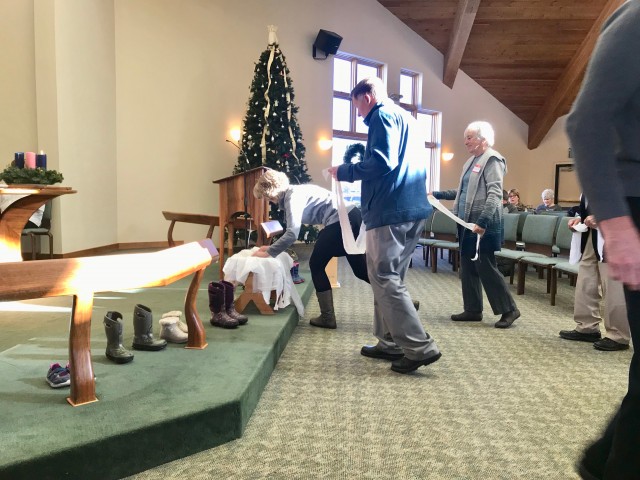Preparing the cradle for Baby Jesus